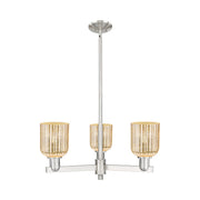 Innovations Bridal Veil 3Lt 18" Chandelier, SN/Mercury - 716-3CR-SN-G559-5ME