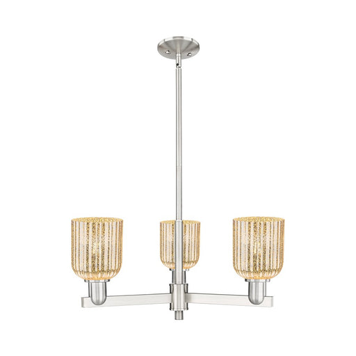 Innovations Bridal Veil 3Lt 18" Chandelier, SN/Mercury - 716-3CR-SN-G559-5ME