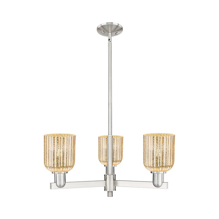 Innovations Bridal Veil 3Lt 18" Chandelier, SN/Mercury - 716-3CR-SN-G559-5ME