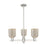 Innovations Bridal Veil 3Lt 18" Chandelier, Satin Nickel/Mercury