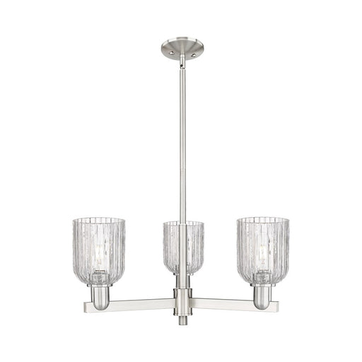 Innovations Bridal Veil 3Lt 18" Chandelier, SN/Seed - 716-3CR-SN-G559-5SDY