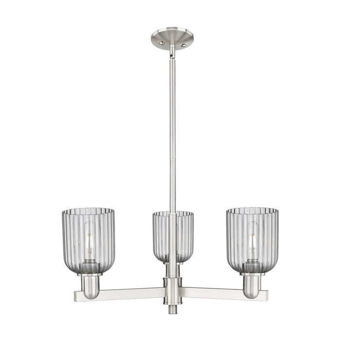 Innovations Bridal Veil 3Lt 18" Chandelier, SN/Smoke - 716-3CR-SN-G559-5SM