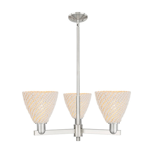 Innovations NB Dome 3Lt 18" Chandelier, SN/NF - 716-3CR-SN-NBD-75-NAT