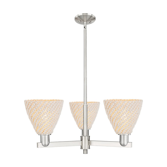 Innovations NB Dome 3Lt 18" Chandelier, SN/NF - 716-3CR-SN-NBD-75-NAT
