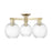 Innovations Preston 3Lt 25" Globe Semi-Flush, AB/Clear - 716-3F-AB-G458-7CL