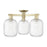 Innovations Preston 3Lt 24" Jar Semi-Flush, AB/Clear - 716-3F-AB-G460-7CL