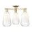 Innovations Brookhaven Almond 3Lt 24" Semi-Flush, AB/Opal - 716-3F-AB-G480-6OP