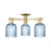 Innovations Bridal Veil 3Lt 23" Semi-Flush, AB/Blue - 716-3F-AB-G559-5BL