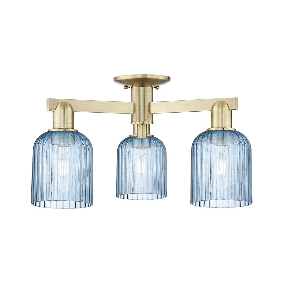 Innovations Bridal Veil 3Lt 23" Semi-Flush, AB/Blue - 716-3F-AB-G559-5BL