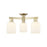 Innovations Bridal Veil 3Lt 23" Semi-Flush, AB/Gloss White - 716-3F-AB-G559-5GWH