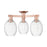 Innovations Preston 3Lt 24" Bulb Semi-Flush, Copper/Clear - 716-3F-AC-G459-6CL