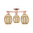 Innovations Preston 3Lt 24" Bulb Semi-Flush, Copper/Mercury - 716-3F-AC-G459-6ME