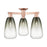 Innovations Brookhaven Almond 3Lt 24" Semi-Flush, CP/Slate - 716-3F-AC-G480-6SL