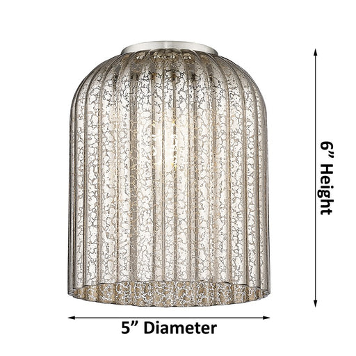 Innovations Bridal Veil 3Lt 23" Semi-Flush, Copper/Mercury