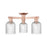 Innovations Bridal Veil 3Lt 23" Semi-Flush, Copper/Seed - 716-3F-AC-G559-5SDY