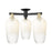 Innovations Brookhaven Flute 3Lt 25" Semi-Flush, BKBS/Opal - 716-3F-BAB-G484-7OP