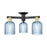 Innovations Bridal Veil 3Lt 23" Semi-Flush, BKBS/Blue - 716-3F-BAB-G559-5BL