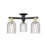 Innovations Bridal Veil 3Lt 23" Semi-Flush, BKBS/Clear - 716-3F-BAB-G559-5CL