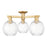 Innovations Preston 3Lt 25" Globe Semi-Flush, BB/Clear - 716-3F-BB-G458-7CL