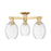 Innovations Preston 3Lt 24" Bulb Semi-Flush, BB/Clear - 716-3F-BB-G459-6CL