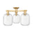 Innovations Preston 3Lt 24" Jar Semi-Flush, BB/Clear - 716-3F-BB-G460-7CL