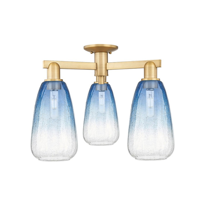 Innovations Brookhaven Almond 3Lt 24" Semi-Flush, BB/SB - 716-3F-BB-G480-6SB