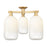 Innovations Brookhaven Cloche 3Lt 25" Semi-Flush, BB/Opal - 716-3F-BB-G482-7OP