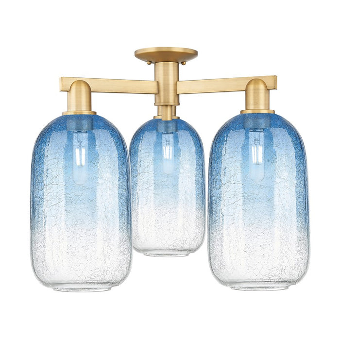 Innovations Brookhaven Cloche 3Lt 25" Semi-Flush, BB/SB - 716-3F-BB-G482-7SB