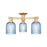 Innovations Bridal Veil 3Lt 23" Semi-Flush, BB/Blue - 716-3F-BB-G559-5BL