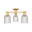 Innovations Bridal Veil 3Lt 23" Semi-Flush, BB/Clear - 716-3F-BB-G559-5CL