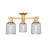 Innovations Bridal Veil 3Lt 23" Semi-Flush, BB/Smoke - 716-3F-BB-G559-5SM