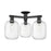 Innovations Preston 3Lt 24" Jar Semi-Flush, Black/Clear - 716-3F-BK-G460-7CL