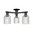 Innovations Bridal Veil 3Lt 23" Semi-Flush, Black/Clear - 716-3F-BK-G559-5CL