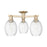 Innovations Preston 3Lt 24" Bulb Semi-Flush, CBZ/Clear - 716-3F-CB-G459-6CL