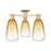 Innovations Brookhaven Almond 3Lt 24" Semi-Flush, CBZ/Amber - 716-3F-CB-G480-6AM