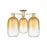 Innovations Brookhaven Cloche 3Lt 25" Semi-Flush, CBZ/Amber - 716-3F-CB-G482-7AM