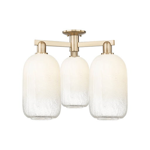 Innovations Brookhaven Cloche 3Lt 25" Semi-Flush, CBZ/Opal - 716-3F-CB-G482-7OP