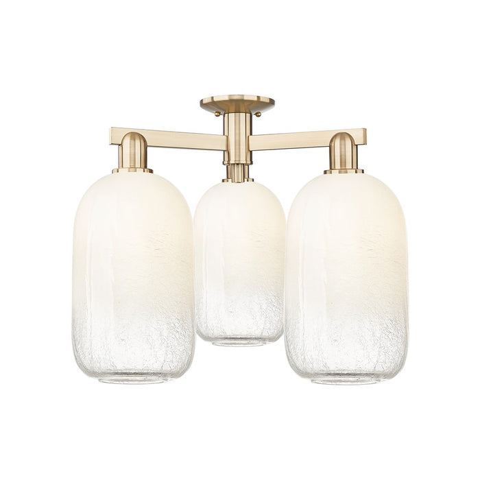 Innovations Brookhaven Cloche 3Lt 25" Semi-Flush, CBZ/Opal - 716-3F-CB-G482-7OP