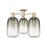 Innovations Brookhaven Cloche 3Lt 25" Semi-Flush, CBZ/Slate - 716-3F-CB-G482-7SL
