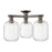 Innovations Preston 3Lt 24" Jar Semi-Flush, OB/Clear - 716-3F-OB-G460-7CL