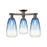Innovations Brookhaven Almond 3Lt 24" Semi-Flush, OB/SB - 716-3F-OB-G480-6SB