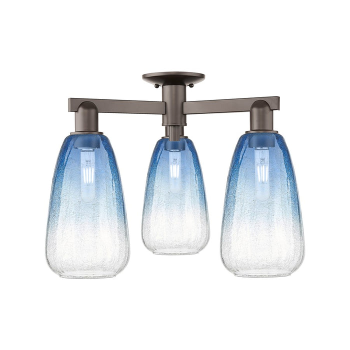 Innovations Brookhaven Almond 3Lt 24" Semi-Flush, OB/SB - 716-3F-OB-G480-6SB