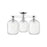 Innovations Preston 3Lt 24" Jar Semi-Flush, Chrome/Clear - 716-3F-PC-G460-7CL