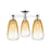 Innovations Brookhaven Almond 3Lt 24" Semi-Flush, Chrome/AM - 716-3F-PC-G480-6AM