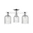 Innovations Bridal Veil 3Lt 23" Semi-Flush, Chrome/Seed - 716-3F-PC-G559-5SDY
