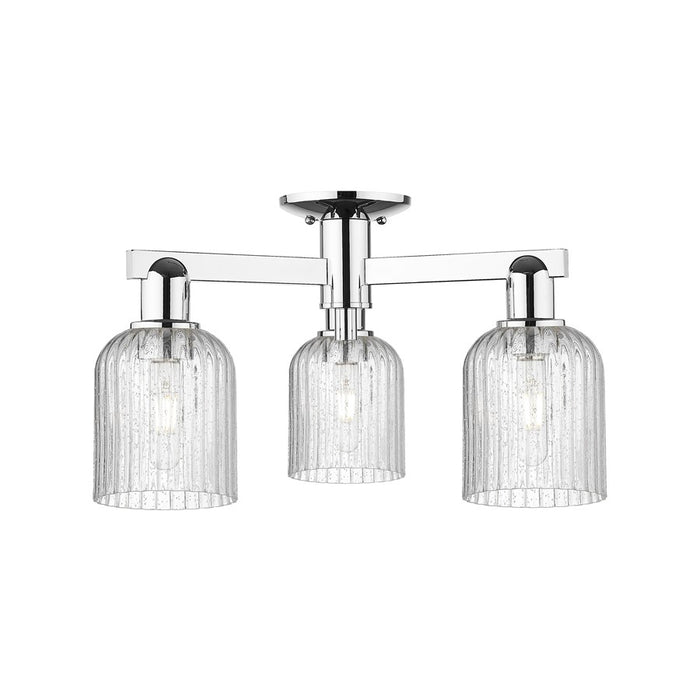 Innovations Bridal Veil 3Lt 23" Semi-Flush, Chrome/Seed - 716-3F-PC-G559-5SDY