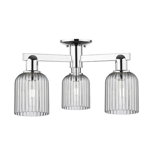 Innovations Bridal Veil 3Lt 23" Semi-Flush, Chrome/Smoke - 716-3F-PC-G559-5SM