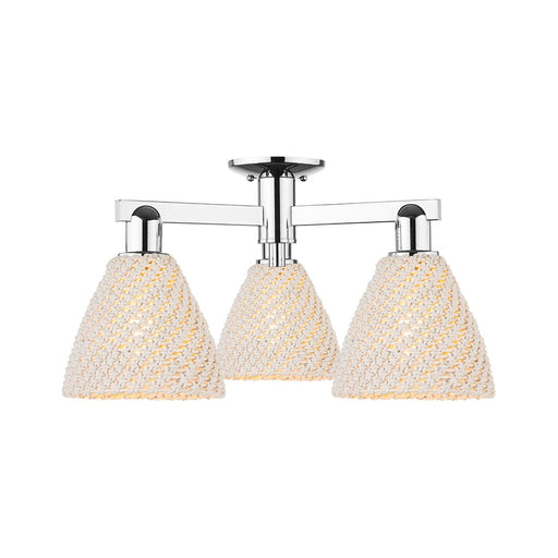 Innovations NB Dome 3Lt 25" Semi-Flush, CH/NF - 716-3F-PC-NBD-75-NAT