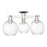 Innovations Preston 3Lt 25" Globe Semi-Flush, PN/Clear - 716-3F-PN-G458-7CL