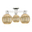 Innovations Preston 3Lt 25" Globe Semi-Flush, PN/Mercury - 716-3F-PN-G458-7ME
